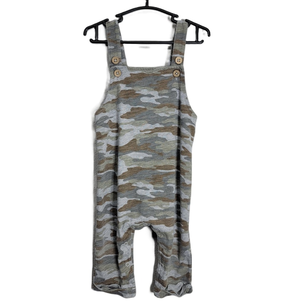 Mud Pie Baby Boys Camo Overalls Romper Camouflage 6-9‎ Months